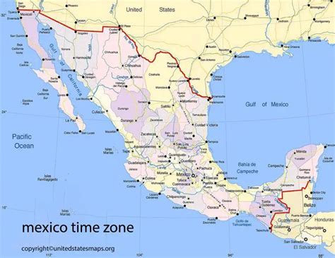 Time Zone in Mexico City, Ciudad de México, Mexico.